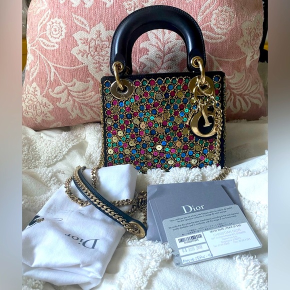 Dior Handbags - RARE Limited Edition!! Chriatian dior mini lady dior crossbody bag.